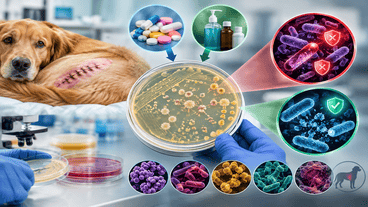 In vitro resistance of bacteria causing nosocomial infections of post-surgical wounds in dogs, to antibiotics and antiseptics